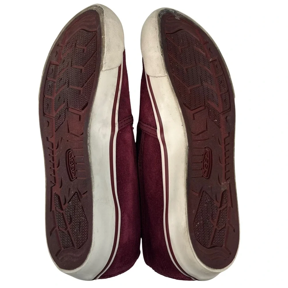 KEEN Coronado III Women's Suede‎ Slip On Sneakers Burgundy Comfort Casual 8